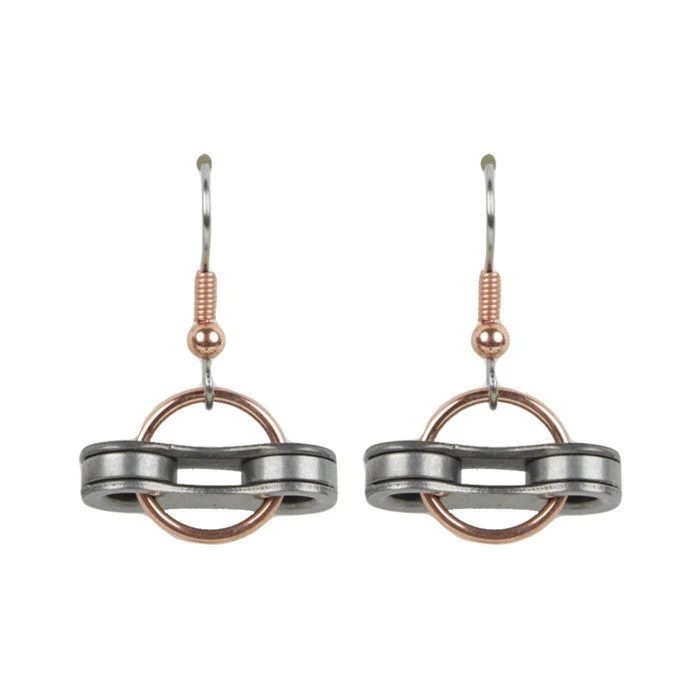 Women’s oversized earrings-Saucer Link Earrings