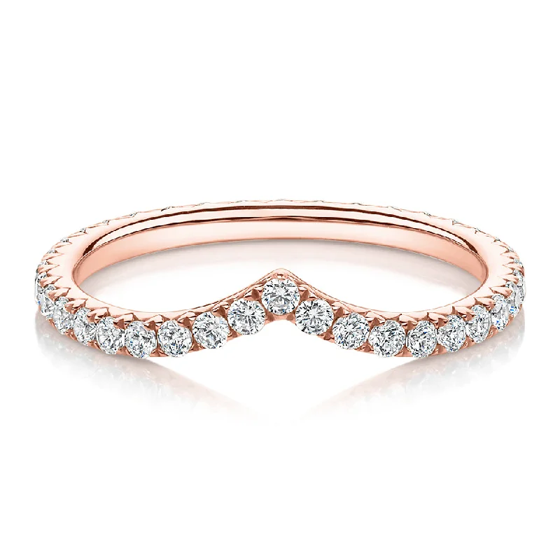 Women’s modern rings-All-rounder eternity band with 0.57 carats* of diamond simulants in 10 carat rose gold