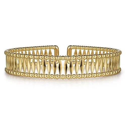 Women’s antique bracelet-14K Yellow Gold Bujukan Cuff Bracelet