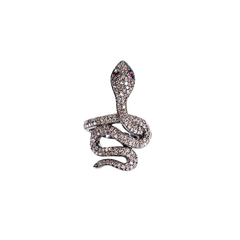 Women’s fancy rings-Coiled Serpent Ring