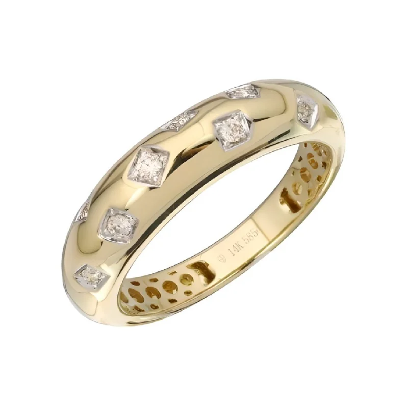 Women’s infinity rings-Diamond Shape Gold Ring