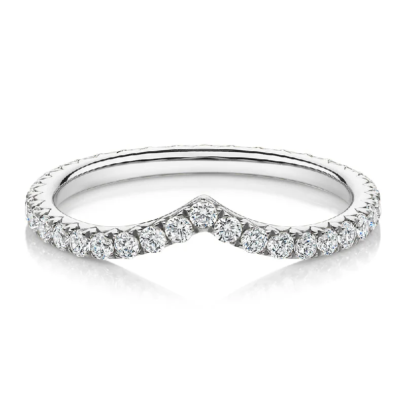 Women’s classic rings-All-rounder eternity band with 0.57 carats* of diamond simulants in 10 carat white gold