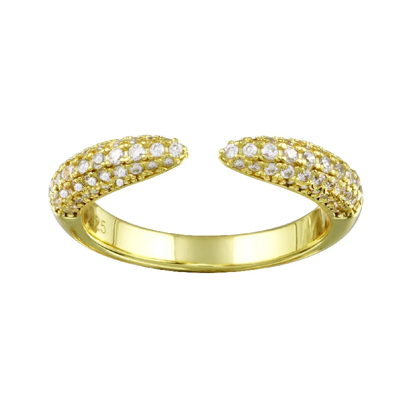 Women’s chic rings-Full Cz Open Claw Ring