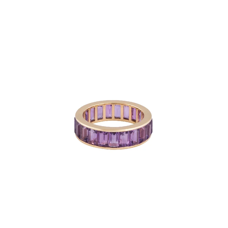 Women’s promise rings for her-Amethyst Lilac of the Sea Ring