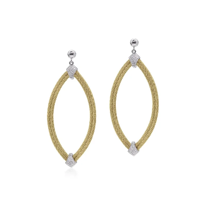 Women’s colored gemstone earrings-0.10 ctw Diamond Cable Earrings | M10276581