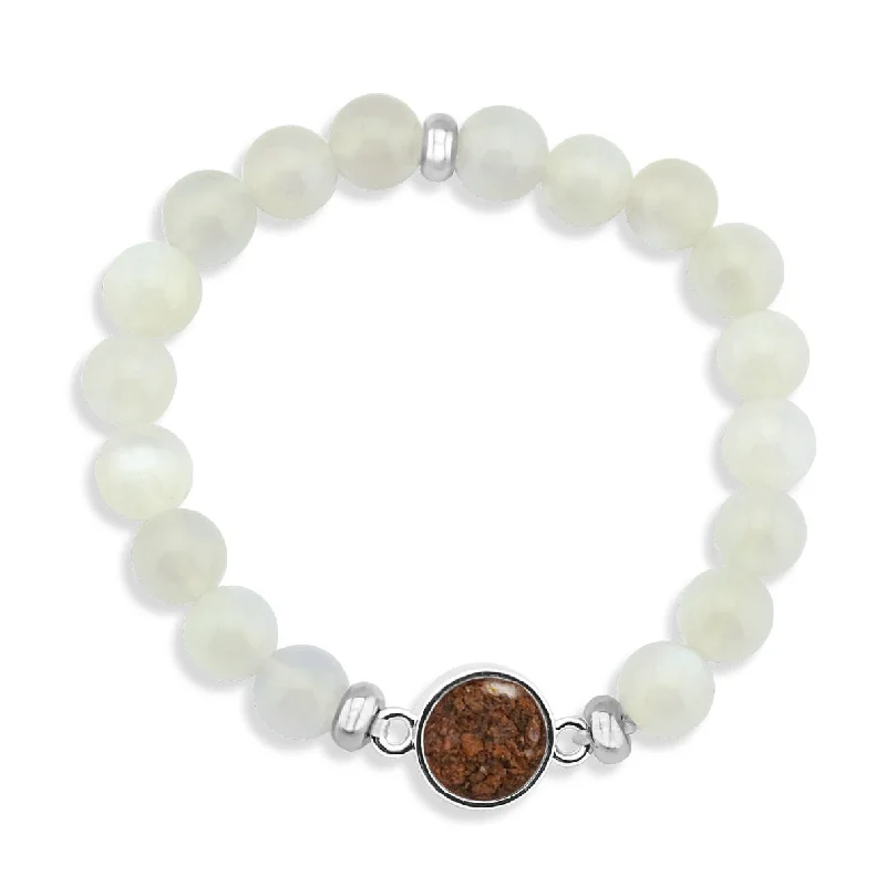 Women’s designer bracelet-El Retiro Round Beaded Bracelet - Moonstone