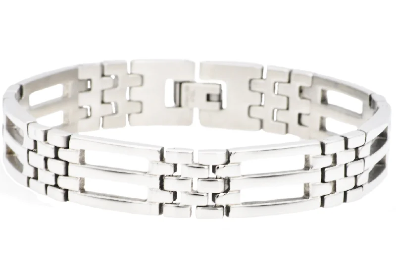 Women’s multi-stone bracelet-Mens Stainless Steel Bracelet