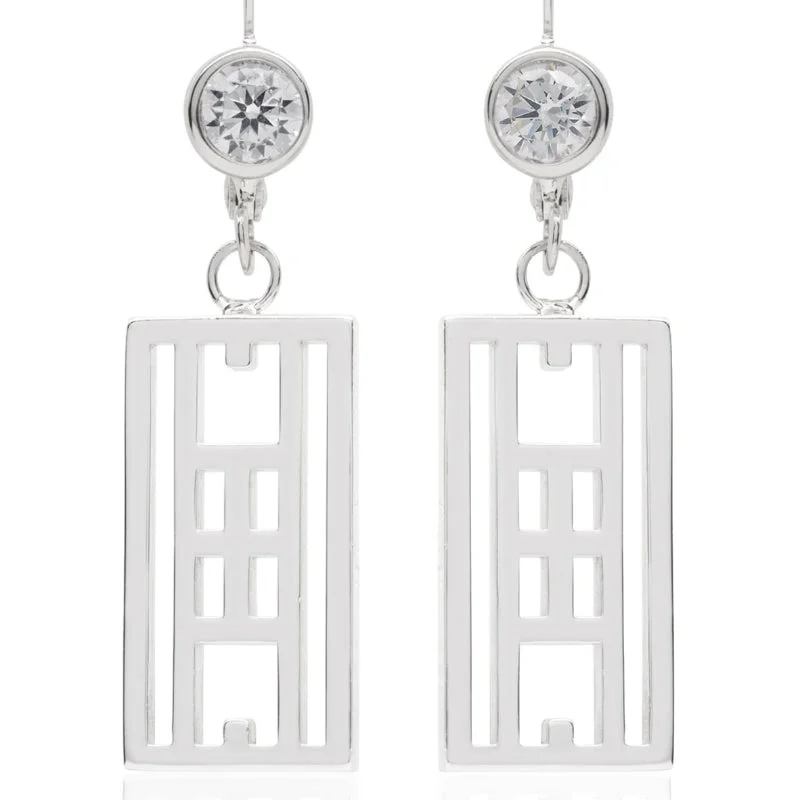 Women’s opal earrings-Calling the Lines Lever Back Tennis Earrings