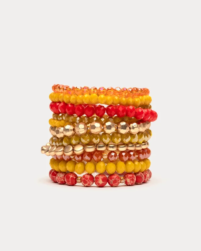 Women’s designer bracelet-Palm Springs Beaded Stacked Bracelet