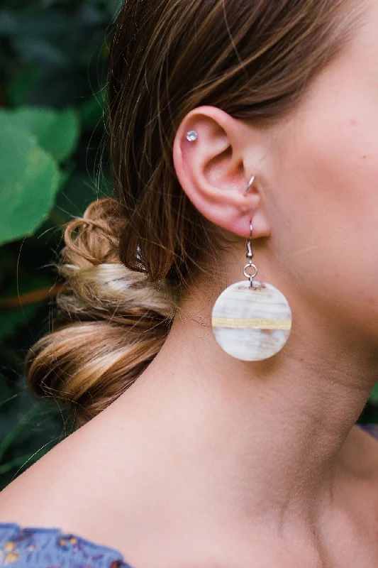 Women’s geometric earrings-Golden Horizon Earrings