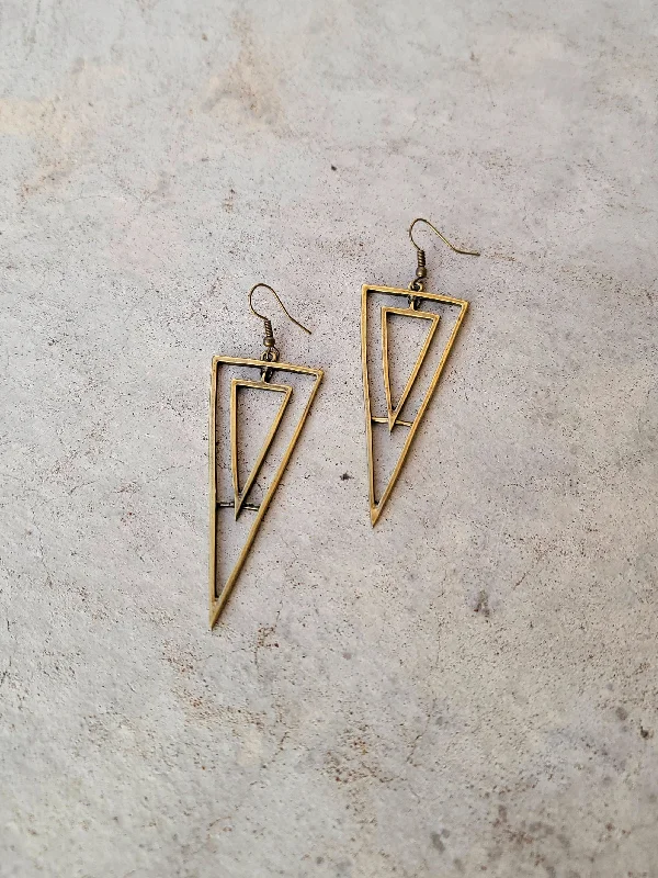 Women’s mixed metal earrings-Point the Way Earrings