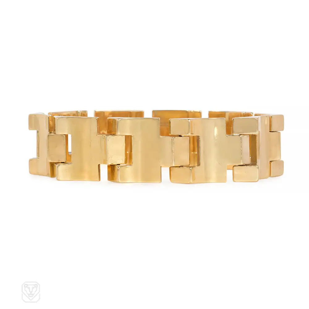 Women’s monogram bracelet-French export Retro gold tank bracelet