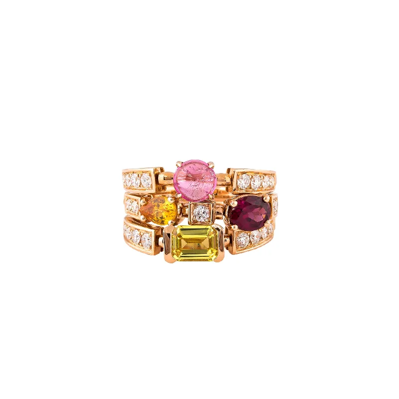 Women’s elegant rings-Tourmaline & Diamond Prismatic Ring