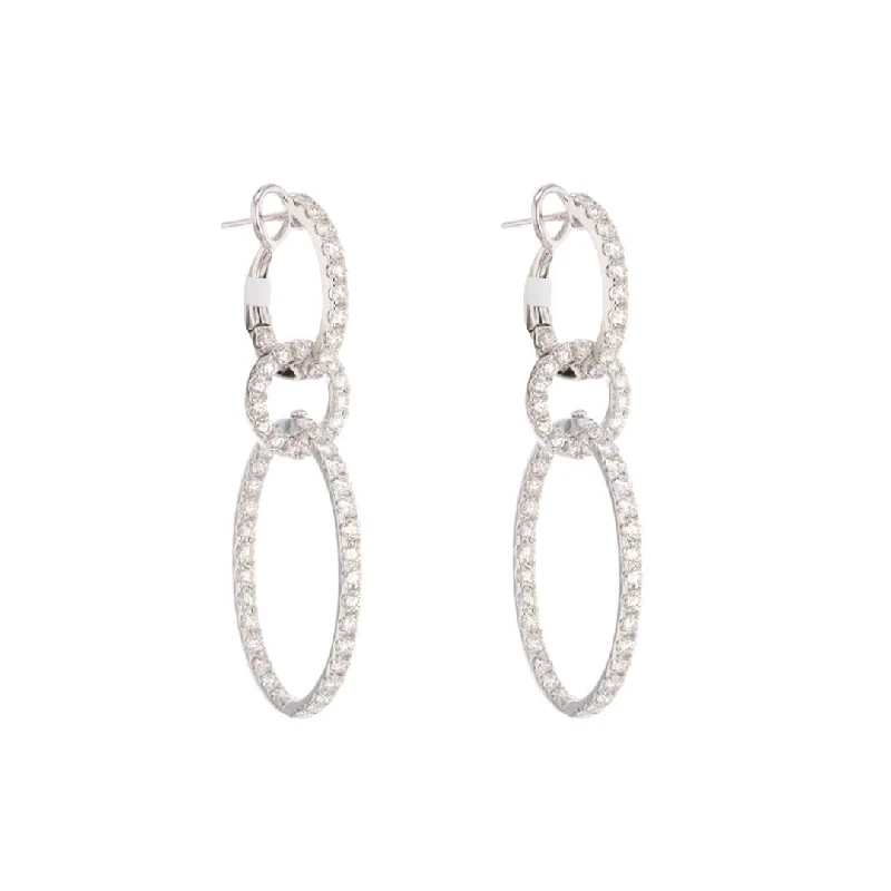 Women’s geometric earrings-2.52 ctw Diamond Inside-Out Drop Earrings