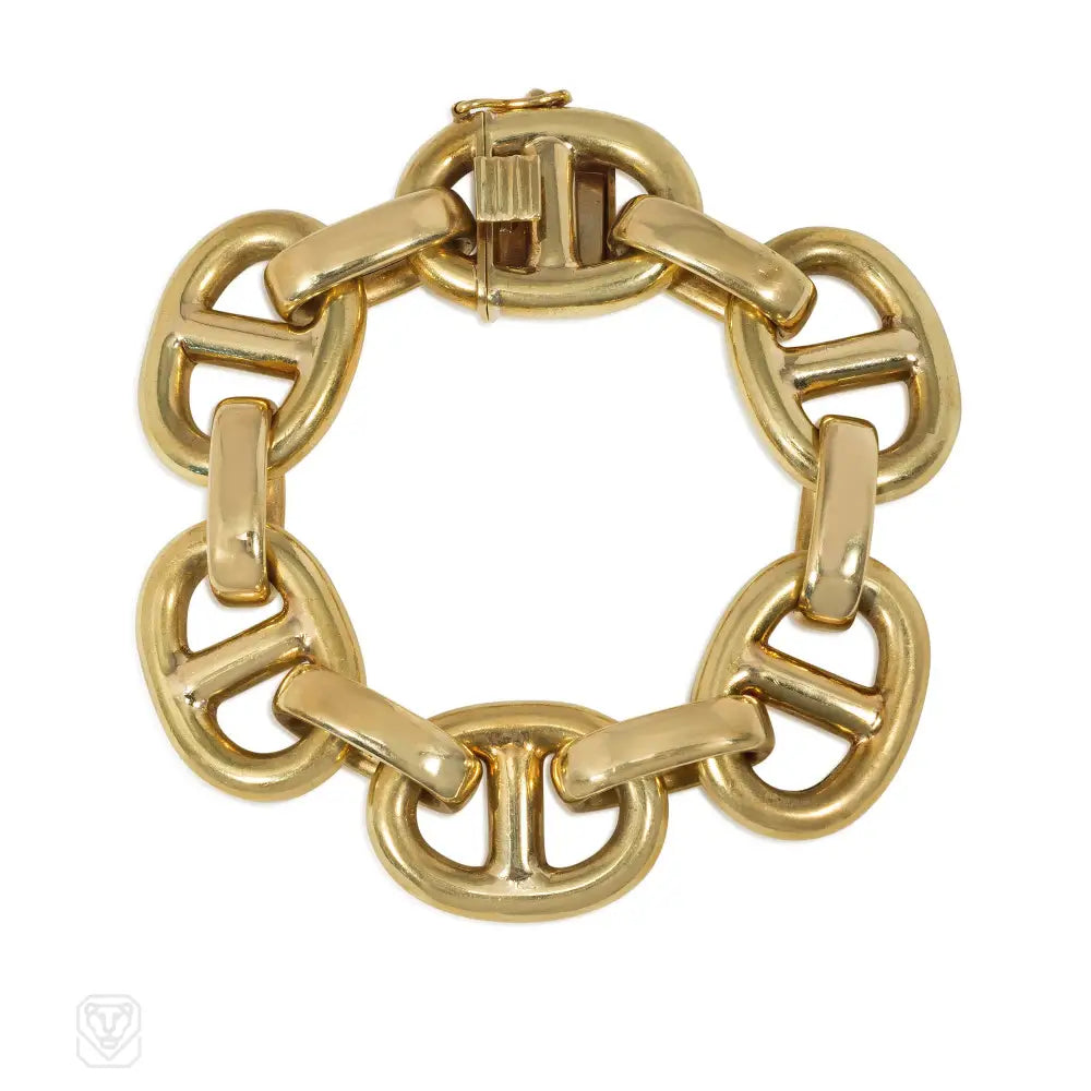 Women’s fashion cuff bracelet-Gold chaine d'ancre bracelet