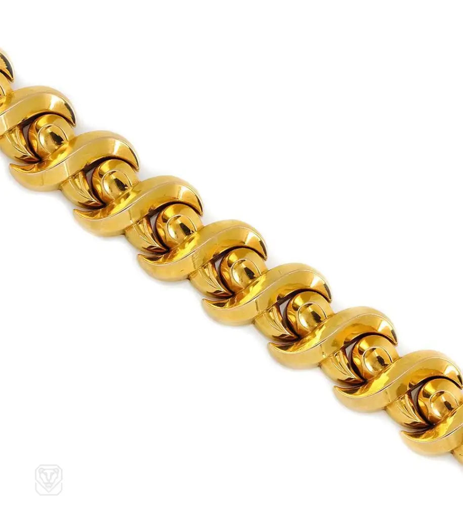 Women’s bohemian bracelet-Retro gold S-link bracelet