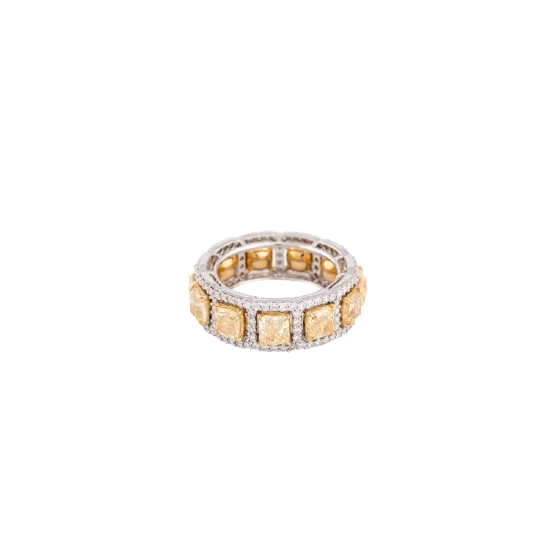 Women’s trendy rings-Yellow & White Diamond Soif de Vivre