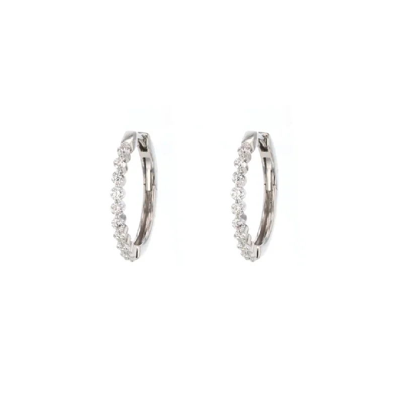 Women’s retro earrings-0.49 ctw Diamond Hoop Earrings