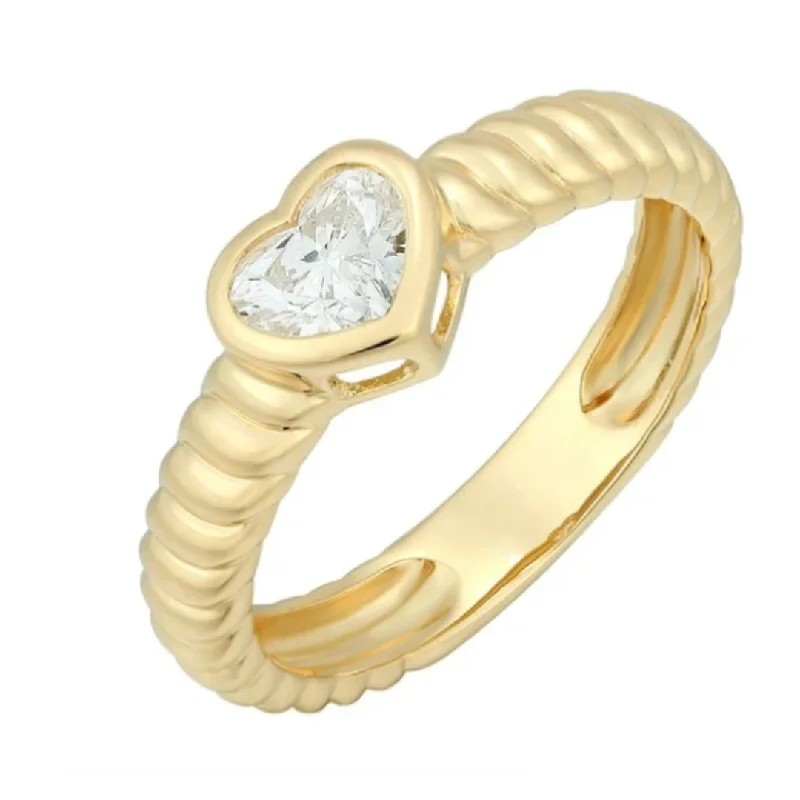 Women’s round-cut engagement rings-Lab Braided Ring with Diamond Center