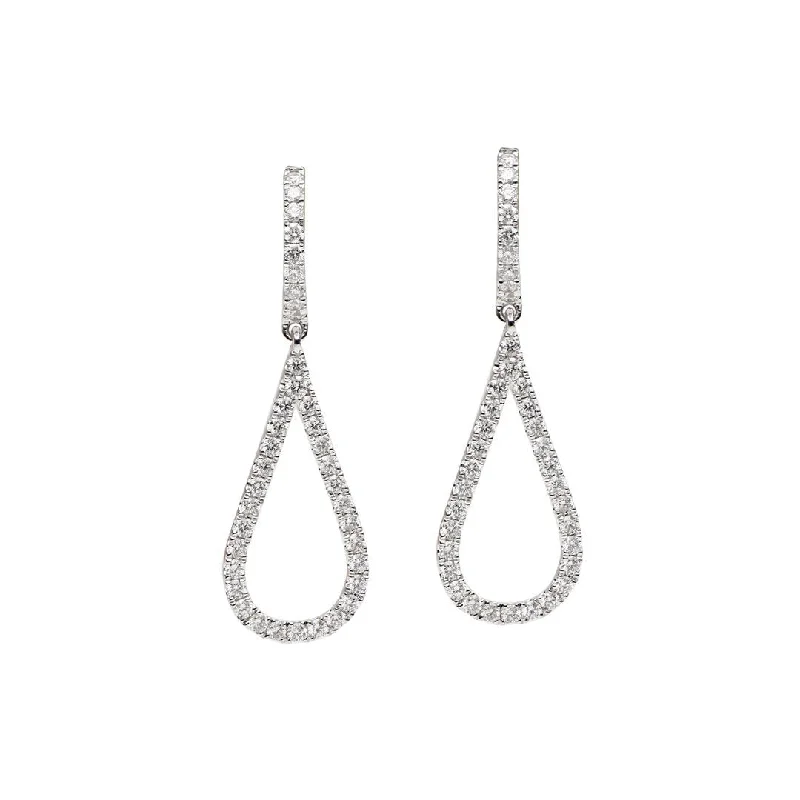 Women’s gold earrings-0.88 ctw Diamond Drop Earrings