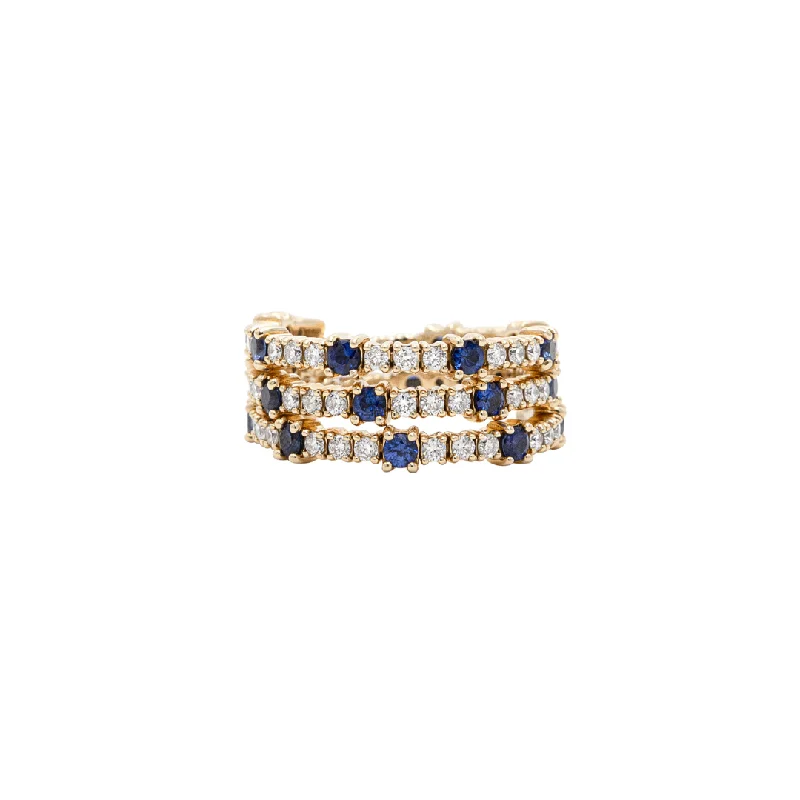 Women’s designer rings-Sapphire Symphony & Diamond Ring