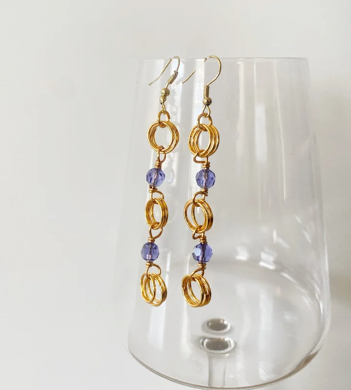 Women’s cluster earrings-The Kiere Earrings in Tanzanite