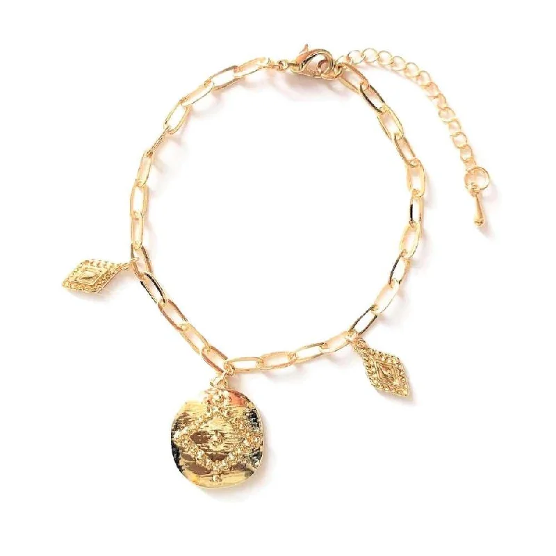 Women’s simple bracelet-Coin Charm Bracelet