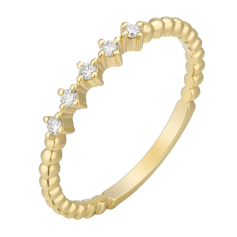 Women’s delicate rings-Stackable Diamond Ring