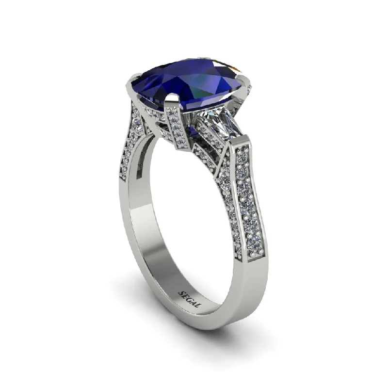 Women’s unique engagement ring-Exclusive Handmade Sapphire Geometrical Engagement Ring - Yolanda No. 15