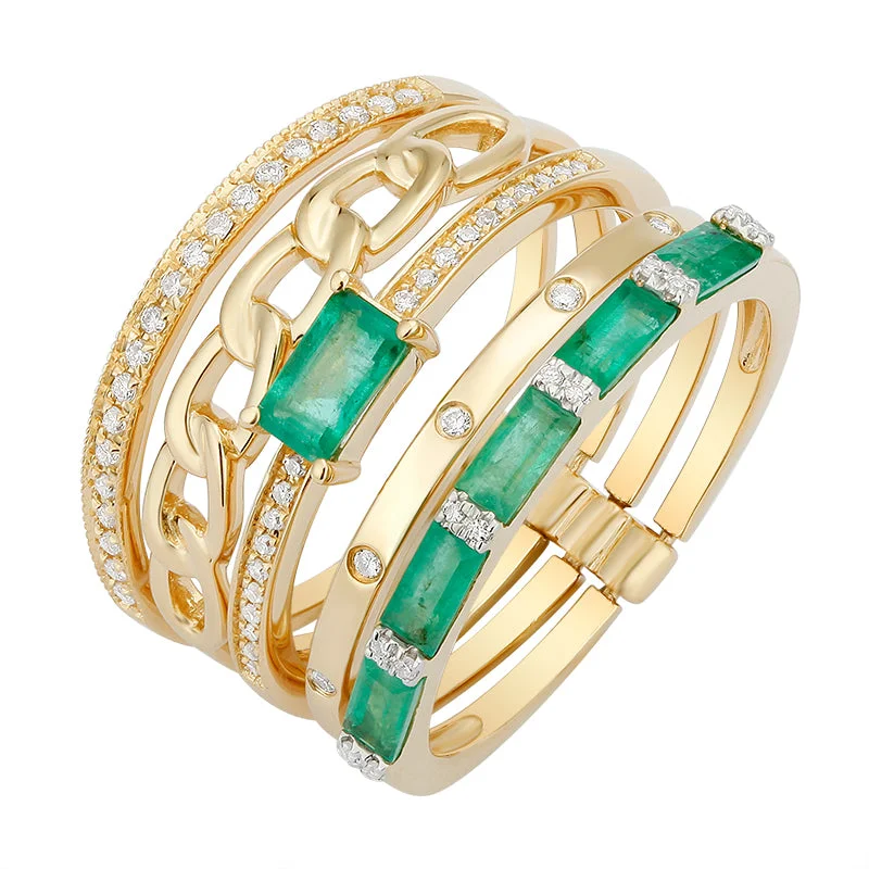 Women’s vintage diamond rings-Multiple Style Gemstone Ring