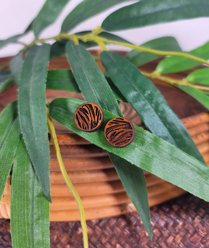 Women’s colored gemstone earrings-Wildwood Earrings Tiger