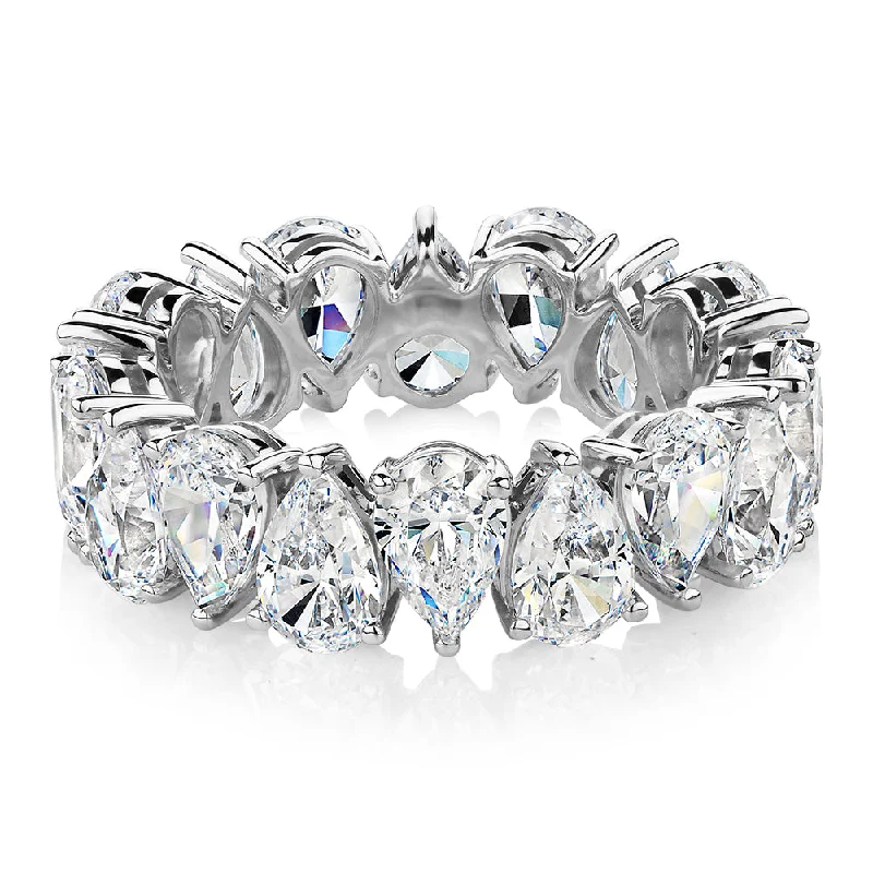 Women’s celestial rings-All-rounder eternity band with 7.02 carats* of diamond simulants in 10 carat white gold