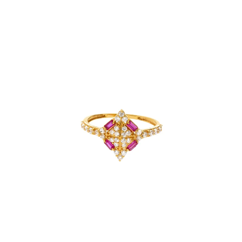 Women’s designer rings-22K Gold & Gemstone Elegance Ring