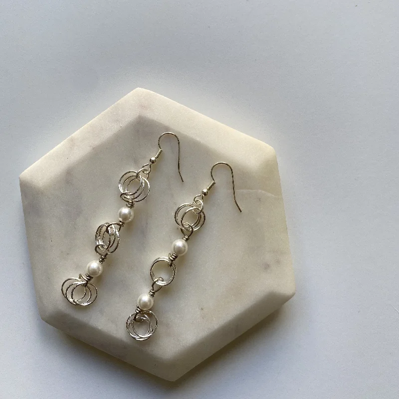 Women’s classy earrings-The Kiere Earrings in Pearl