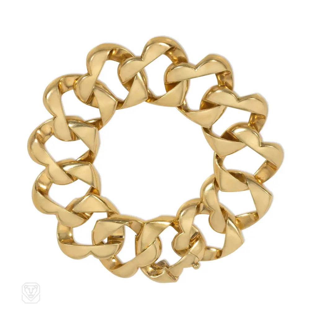 Women’s double-layer bracelet-Tiffany & Co. Retro gold heart link bracelet