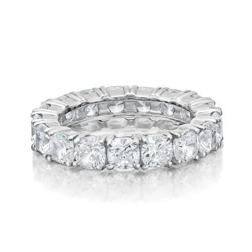 Women’s unique gemstone rings-All-rounder eternity band with 4 carats* of diamond simulants in 10 carat white gold