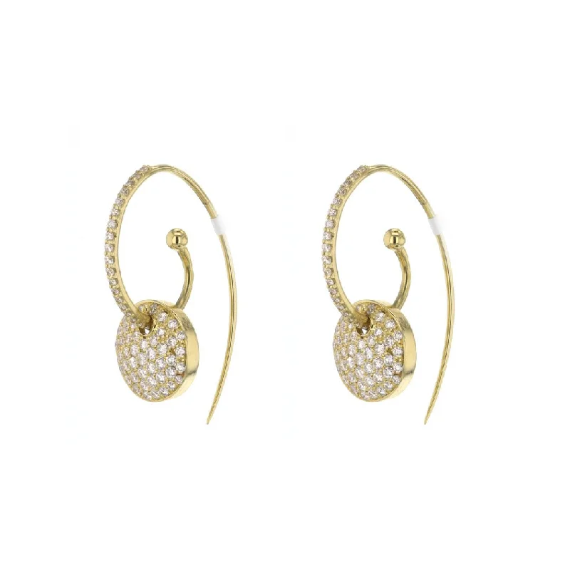 Women’s double drop earrings-1.44 ctw Diamond Earrings