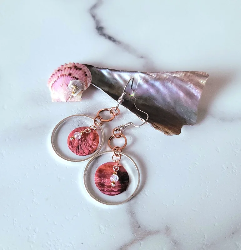 Women’s vintage earrings-Blush Shell Earrings