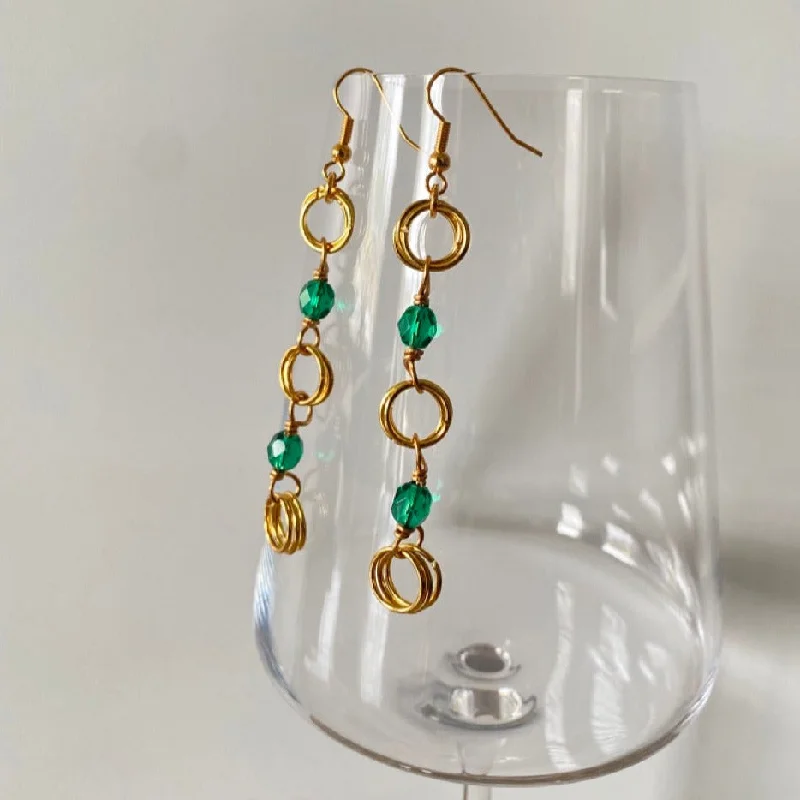 Women’s colored gemstone earrings-The Kiere Earrings in Teal