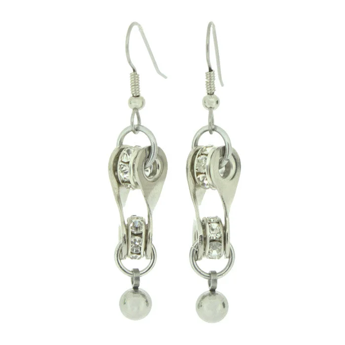 Women’s bridal earrings-Crystal Bling Earrings - Wholesale