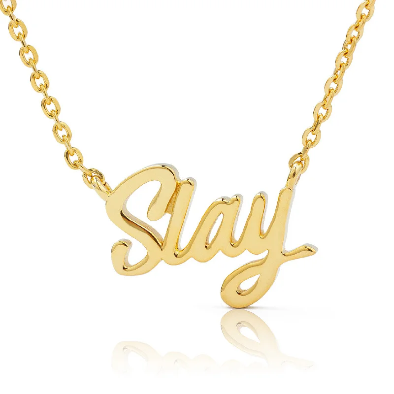 Women’s elegant necklaces-10k Gold Slay Statement Necklace