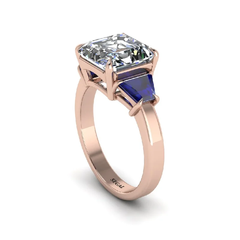 Women’s two-tone engagement ring-Three Stone Diamond Engagement Ring - Bethany No. 62