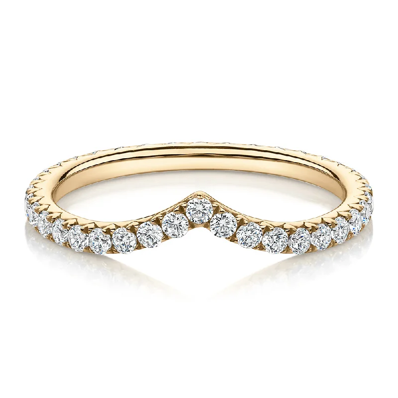 Women’s adjustable rings-All-rounder eternity band with 0.57 carats* of diamond simulants in 10 carat yellow gold