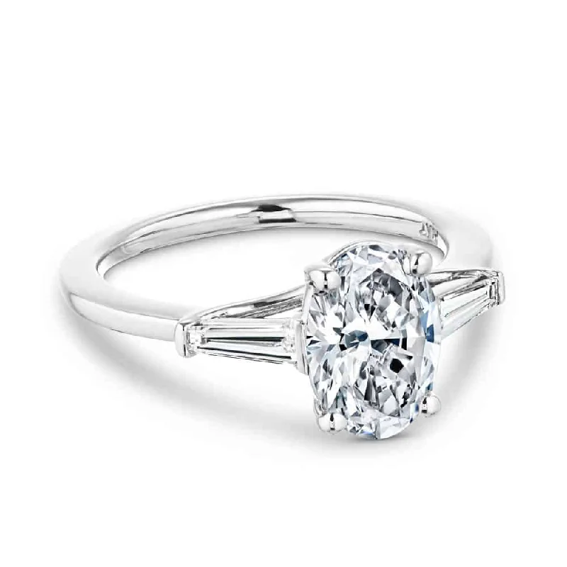 Women’s heart-shaped engagement ring-Carma Three Stone Engagement Ring