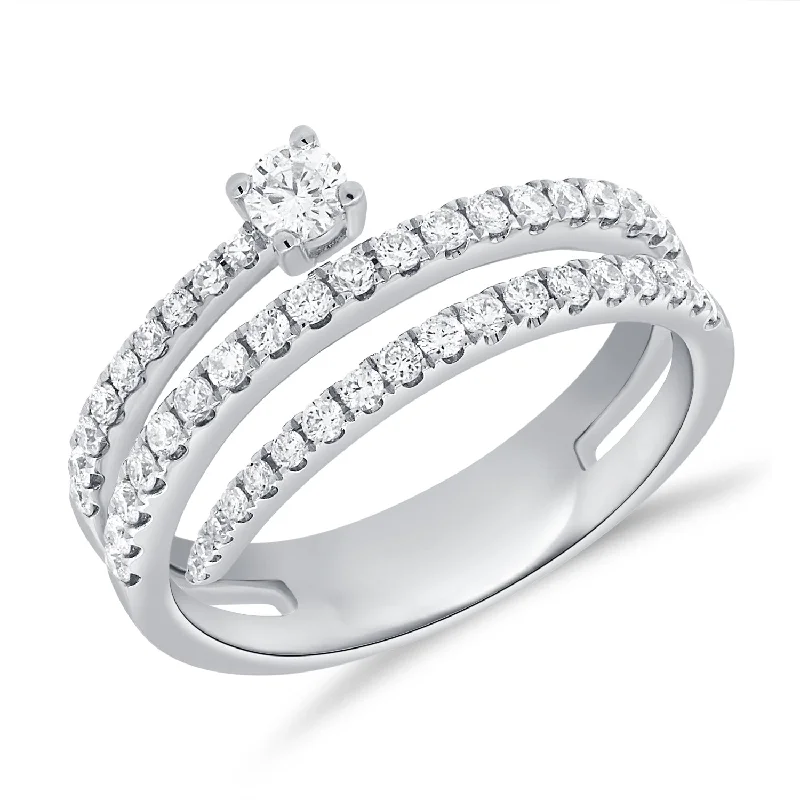 Women’s simple rings-Wrap Around Diamond Ring