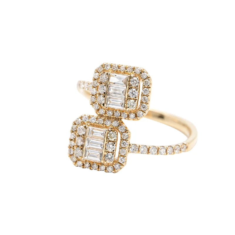 Women’s promise rings for him-Diamond & Gold Captivating Ring