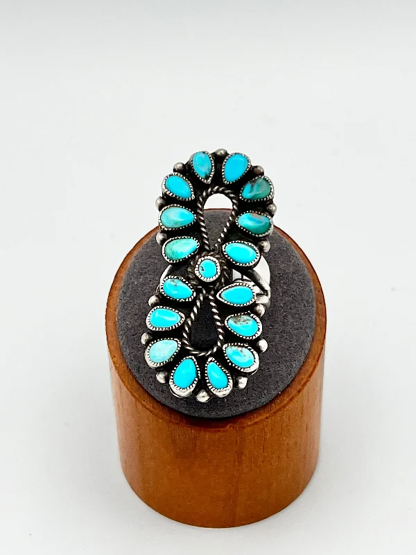 Women’s oval rings-Ring-Vintage 1940's Navajo Size 8