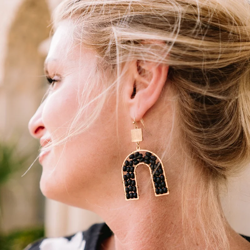 Women’s diamond earrings-Wooden It Be Nice Wooden Arch Earrings