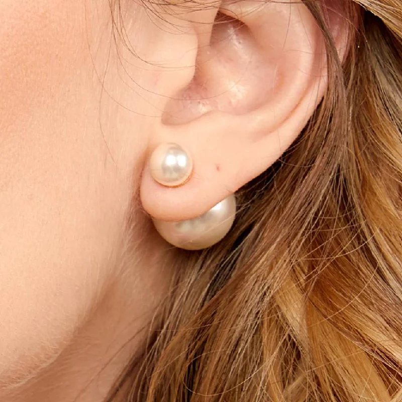 Women’s modern earrings-It Takes Two Pearl Earrings