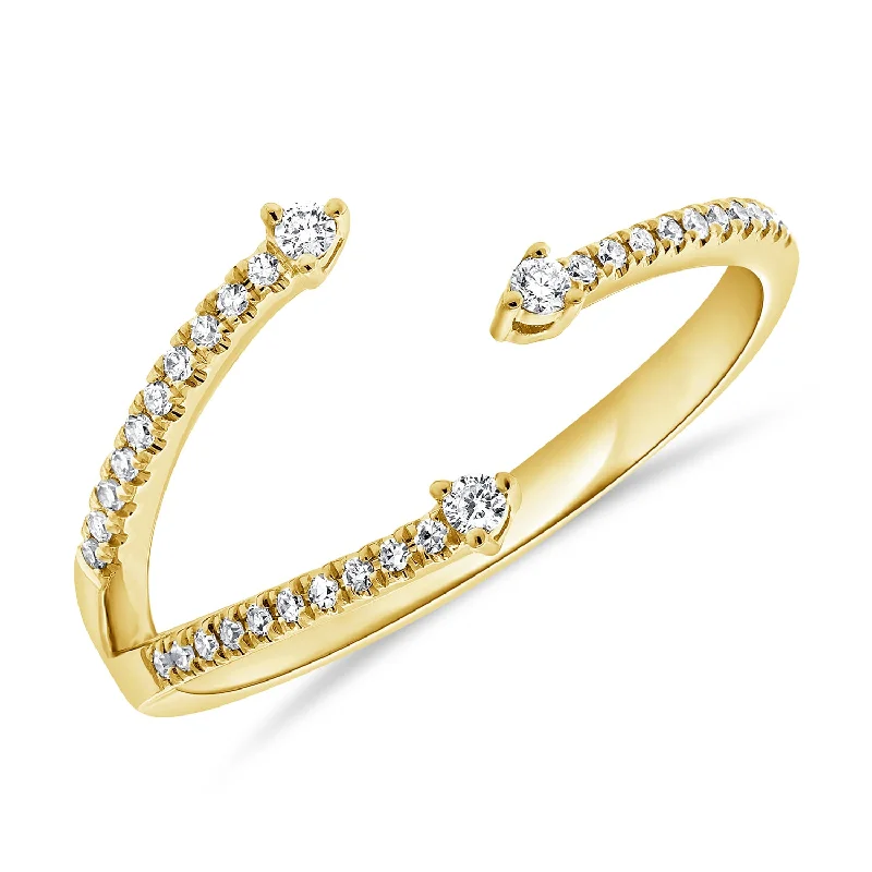 Women’s solitaire diamond rings-Three Arrow Ring